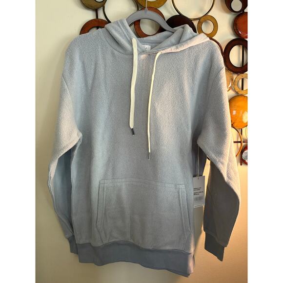 feat Tops - Feat unisex blanket blend hoodie pacific mist blue size medium